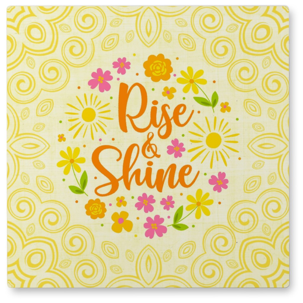 Rise and Shine Spring Floral Yellow Photo Tile Shutterfly