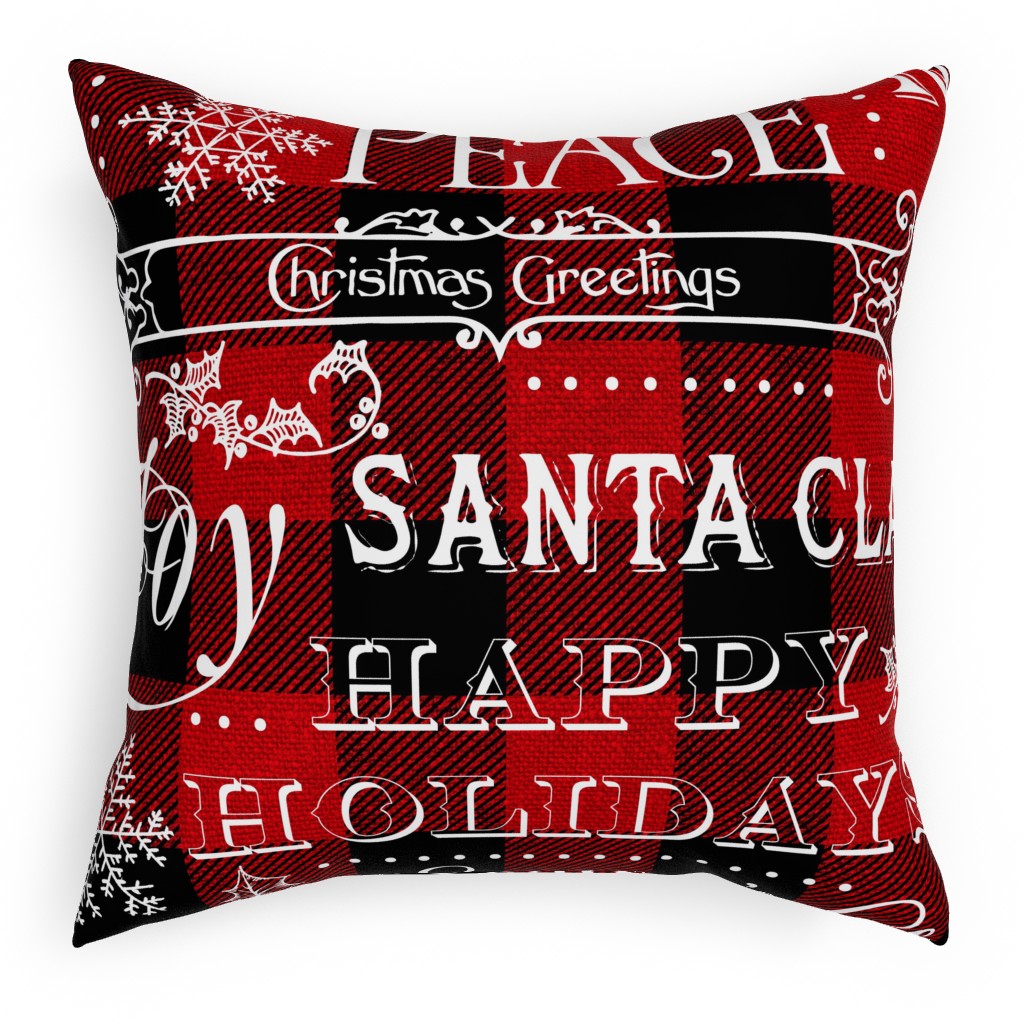 Red And Green Plaid Christmas Pillows Shutterfly