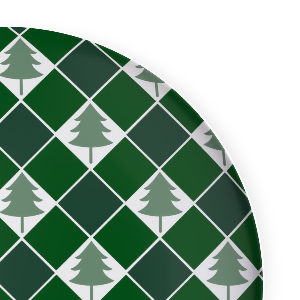Christmas Tree Checkers Green Plates Shutterfly
