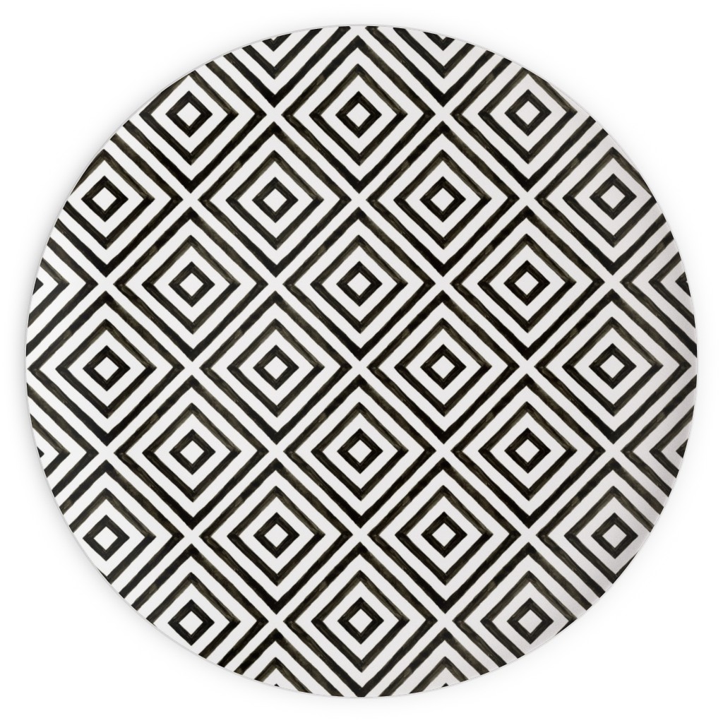 Diamond Pattern Black and White Plates Shutterfly