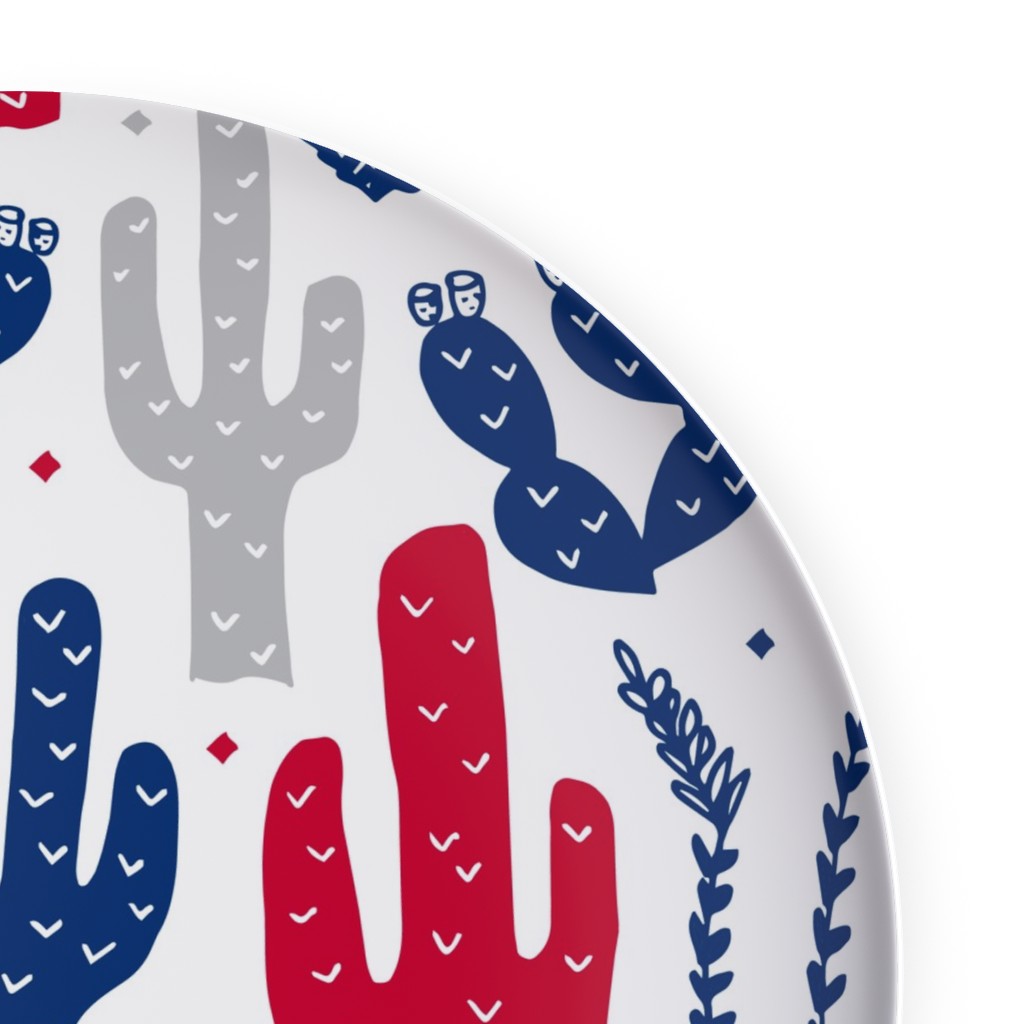 Arizona Backyard Red, White and Blue Plates Shutterfly