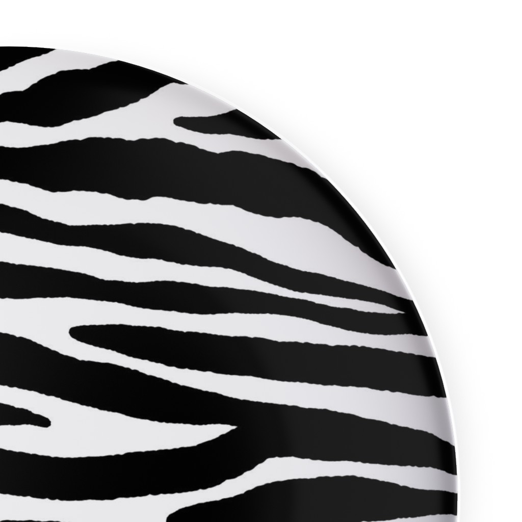 Zebra Print Black and White Plates Shutterfly