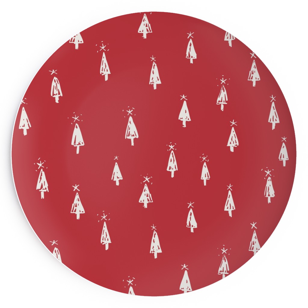 Christmas Trees on Pine Needle Salad Plate Shutterfly