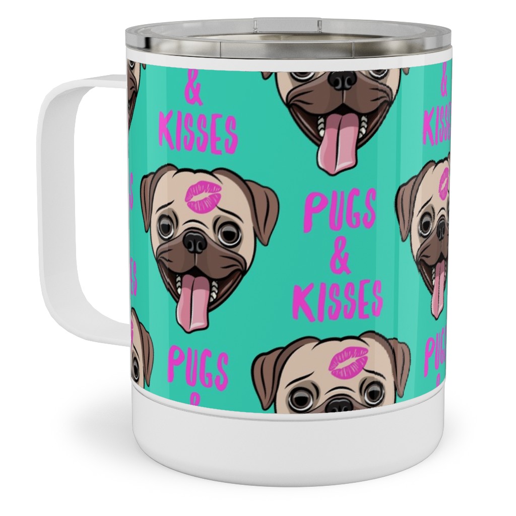 Pugs & Kisses Cute Pug Dog Teal Journal Shutterfly