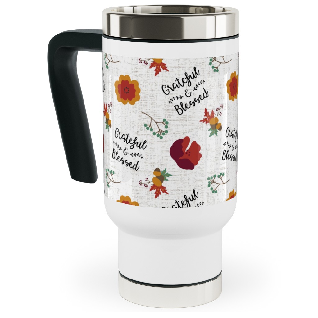 Grateful & Blessed Travel Mug with Handle Shutterfly