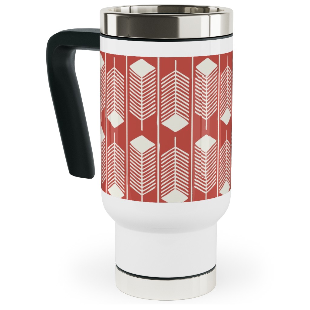 Feathers Charging Red Travel Mug with Handle Shutterfly