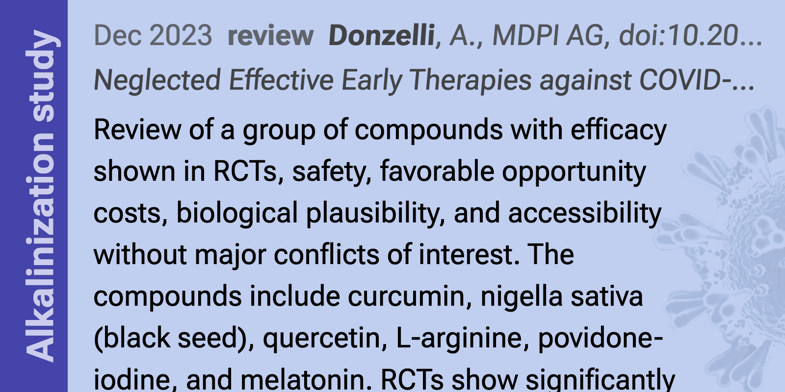 Donzelli Neglected Effective Early Therapies against COVID19 Focus