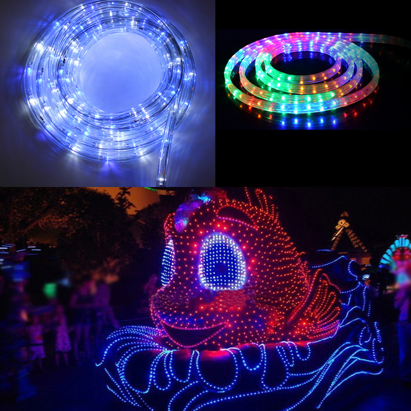 10M/20M/50M Multi Color Changing LED Rope Lights Outdoor Christmas Tree