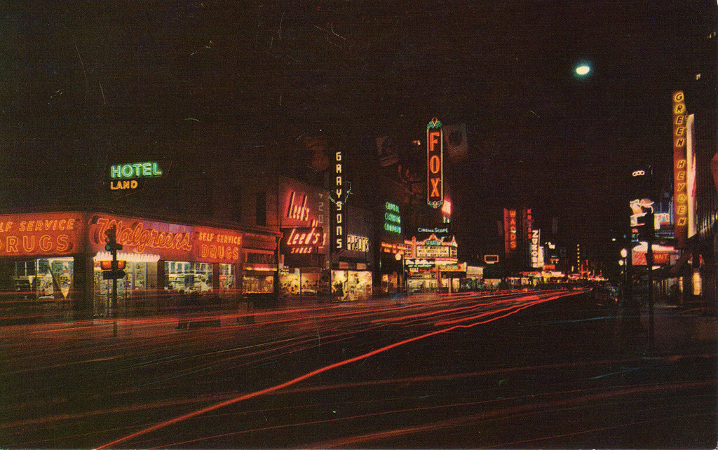 Postcard of K Street, Sacramento Night View "Spectacular… Flickr
