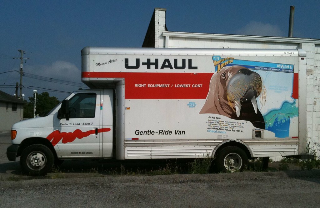 Maine Hidden Ice Age Land IMG_0067 UHaul truck with 11… Flickr