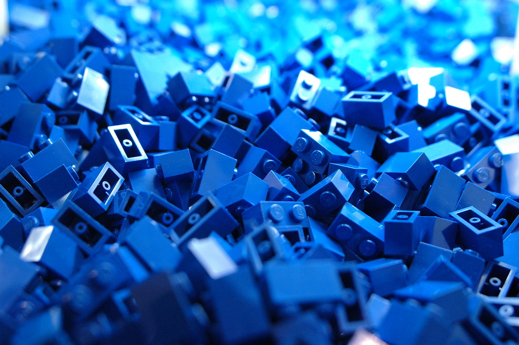 Blue Legos They had buckets of different sizes and shapes.… Flickr