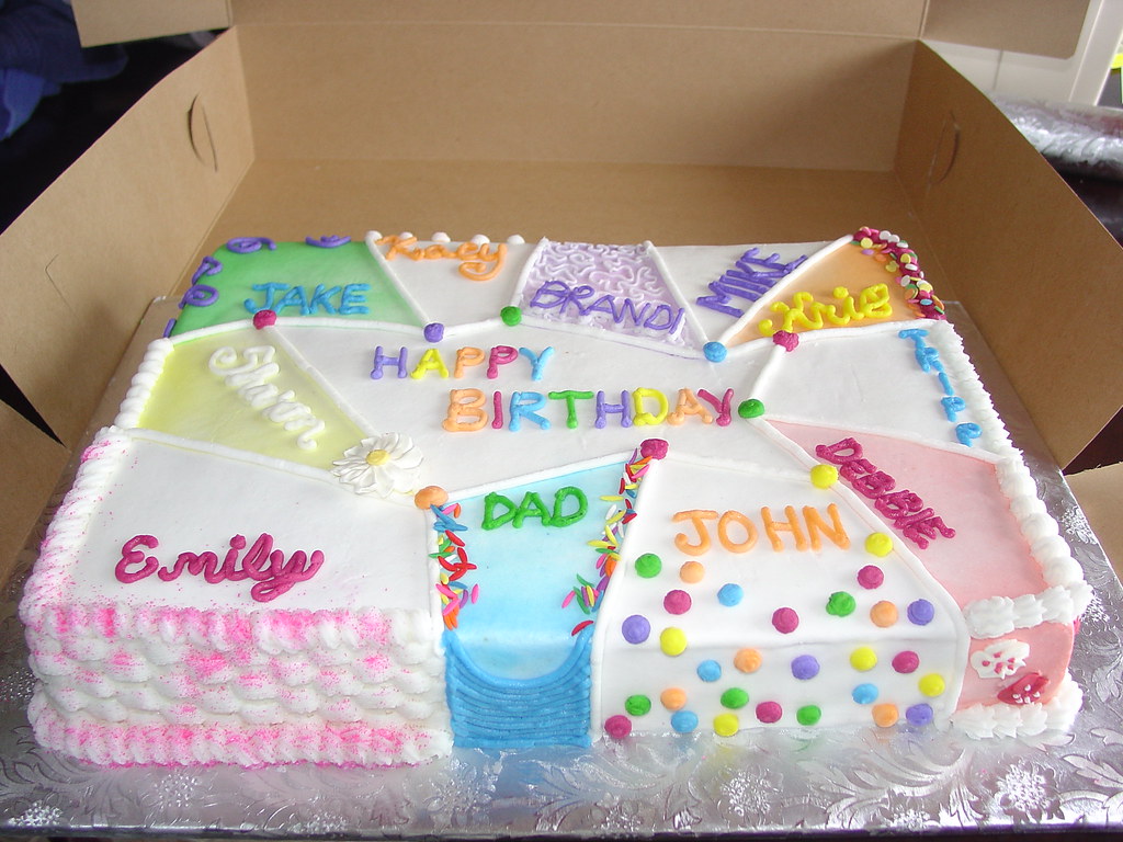 Birthday Cake for multiple people I made a marbled srawber… Flickr