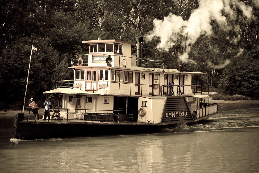 Old steam paddle boat "The Adelaide" steam paddleboat Flickr