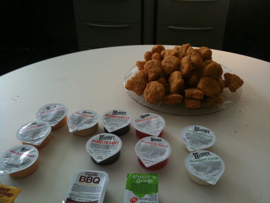 wendys nuggets and sauces we got a few of each sauce for t… Flickr