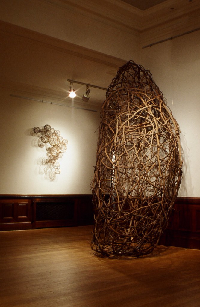 "Seed" Sculpture made of huge woven wisteria vine. The scu… Flickr