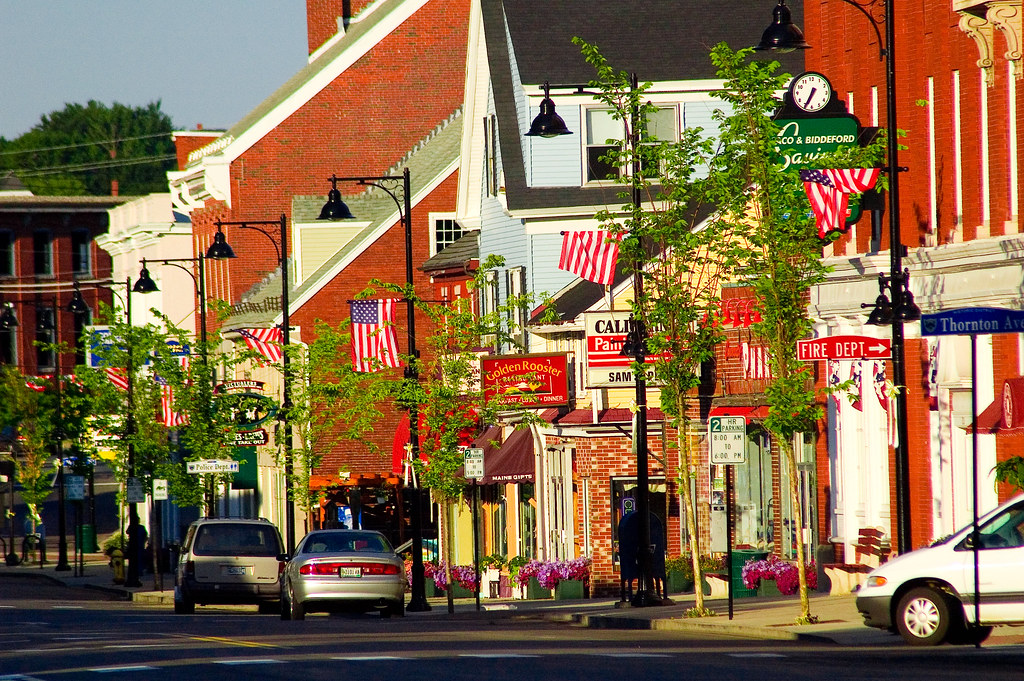 Main Street Main Street in Saco, Maine this morning. Brent Danley