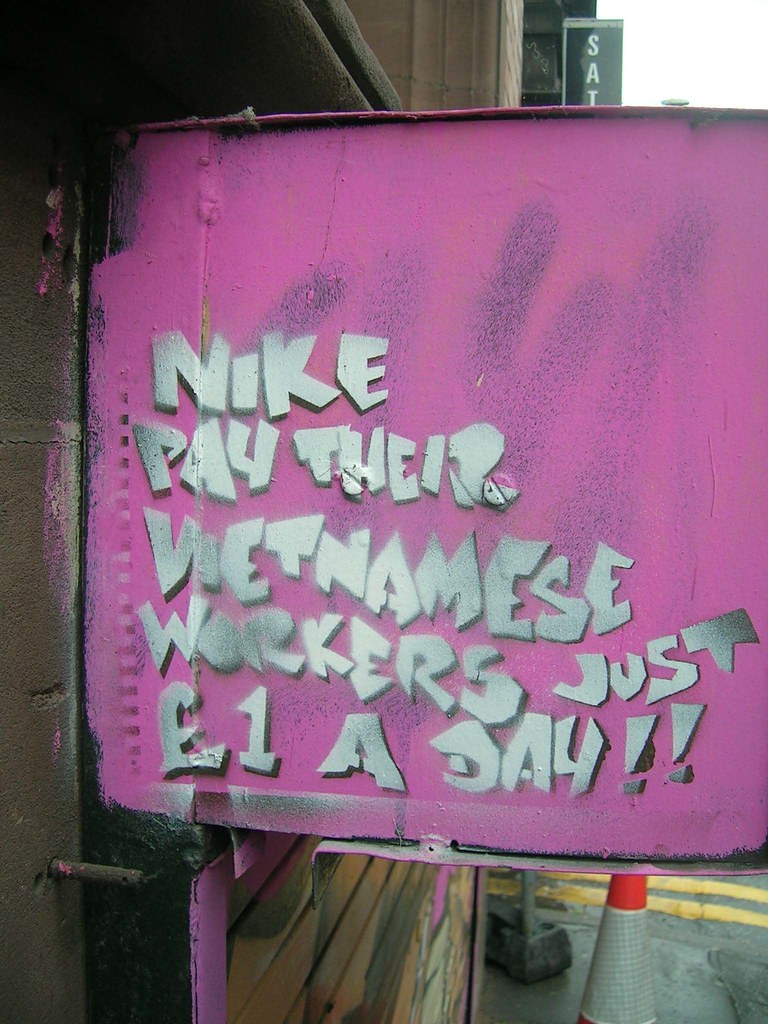 Nike does slave labour? Spotted this in Lever Street, do t… Flickr