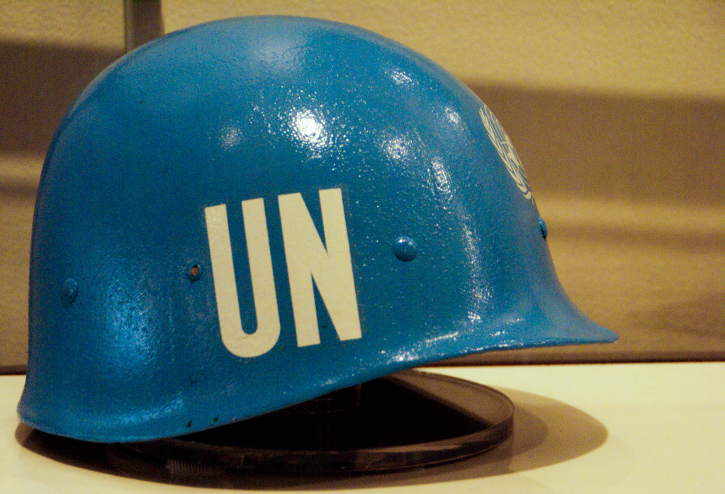 Blue Helmets An iconic symbol of UN peacekeepers, the blue… Flickr