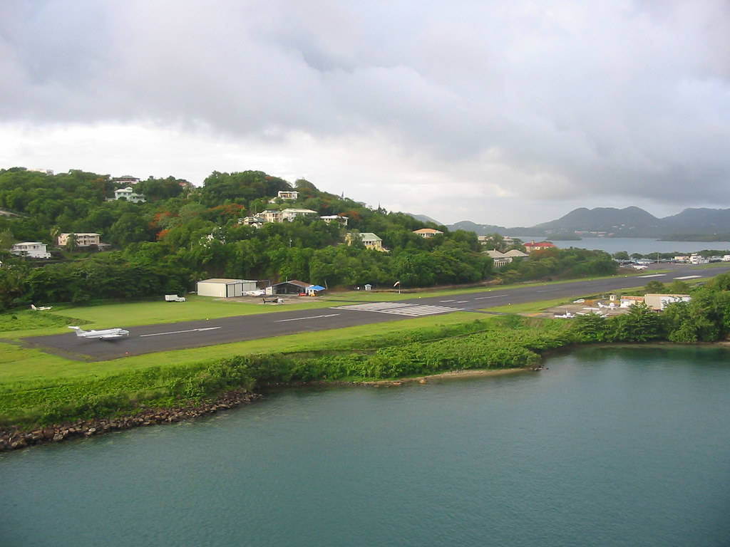 St Lucia The runway at St Lucia airport as seen from the d… Flickr