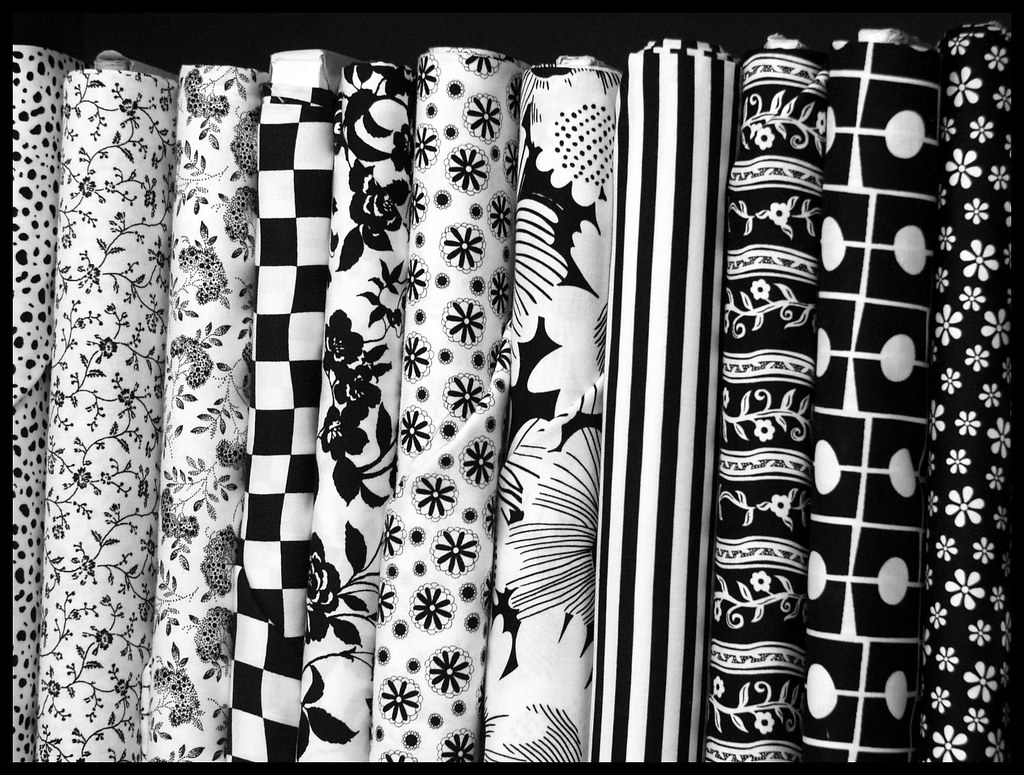 Fabric (day 174) Black and white fabric taken in camera in… Flickr