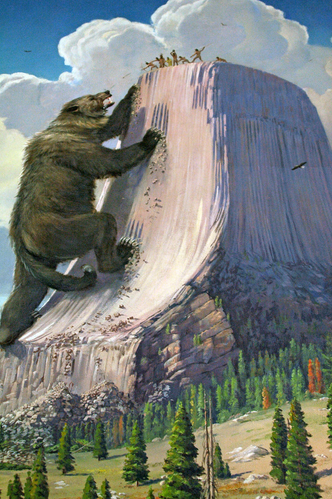 Devil's Tower Legend Painting at the visitor center. Mike Willis