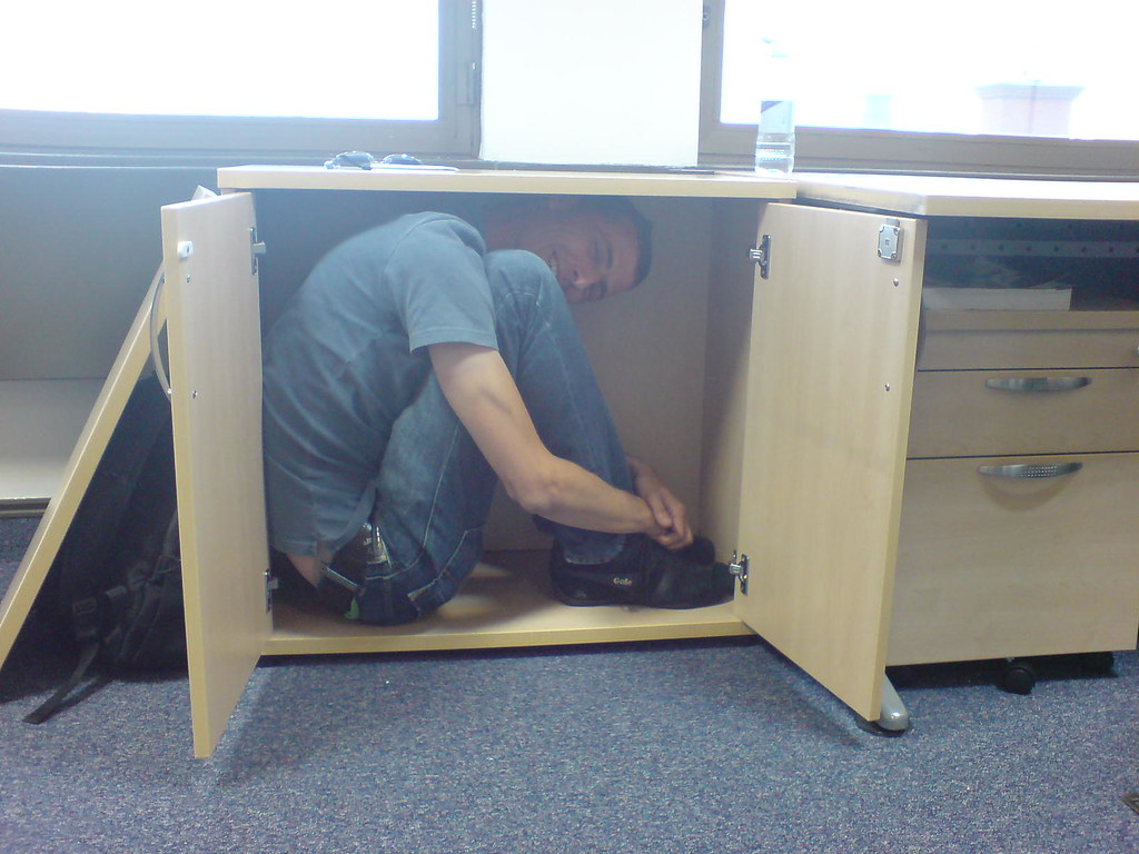 A man in a cupboard Our fearless leader, Jeremy Ruston, ca… Flickr