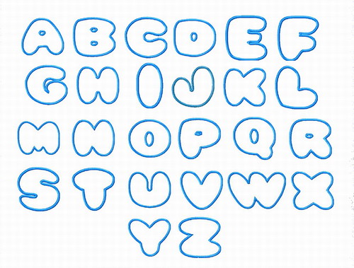 Chunky Applique Font This is what the outline of each lett… Flickr