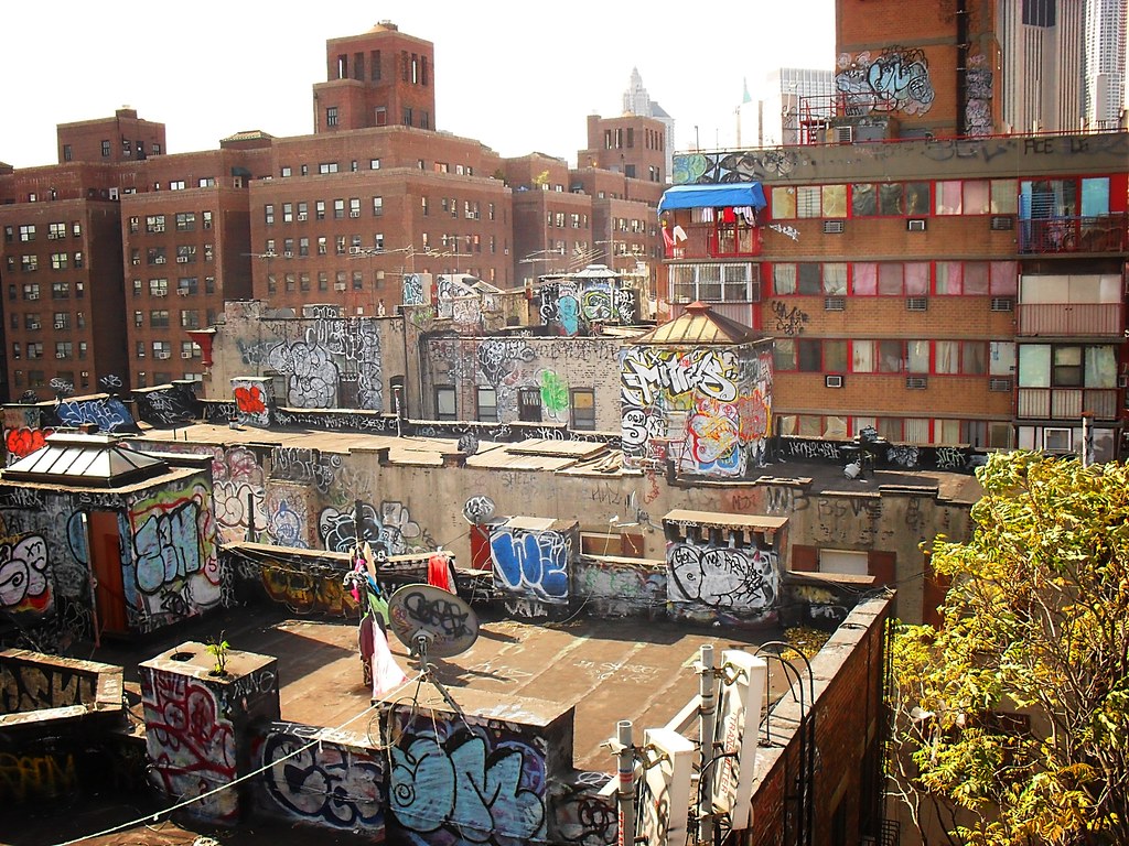 Chinatown Rooftop Graffiti, View from the Manhattan Bridge… Flickr