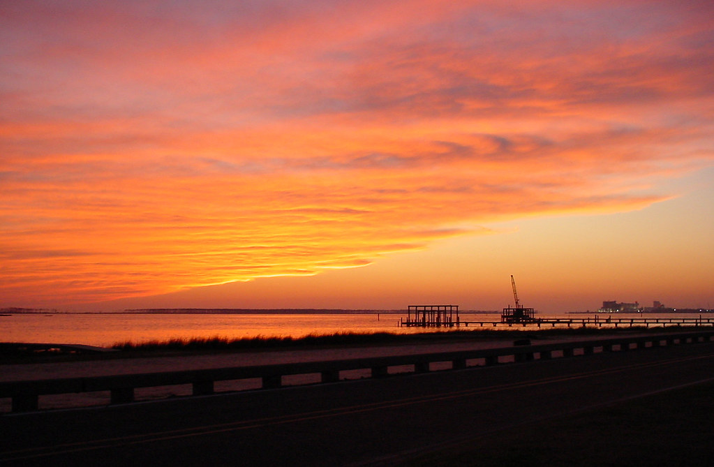 Ocean Springs, Mississippi at Sunset Above East Beach in … Flickr