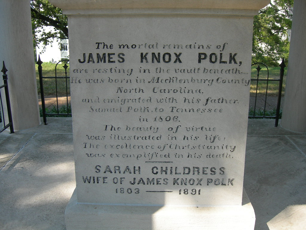 President James K. Polk Burial Site Located on the grounds… Flickr