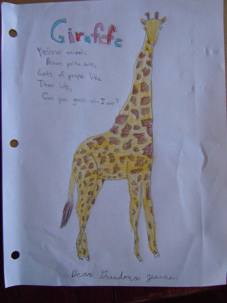 Giraffe Poem A poem Brooke wrote around the time we