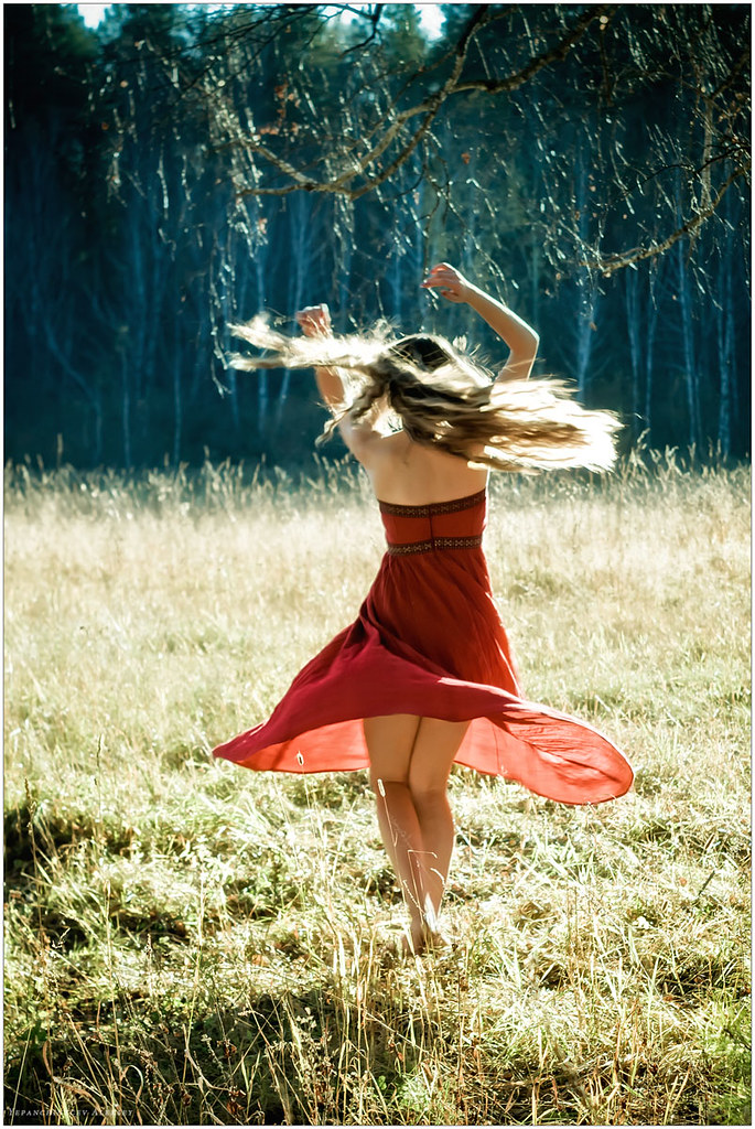 Russian cute young lady Autumn forest walk Aleksey Yepanchintcev Flickr