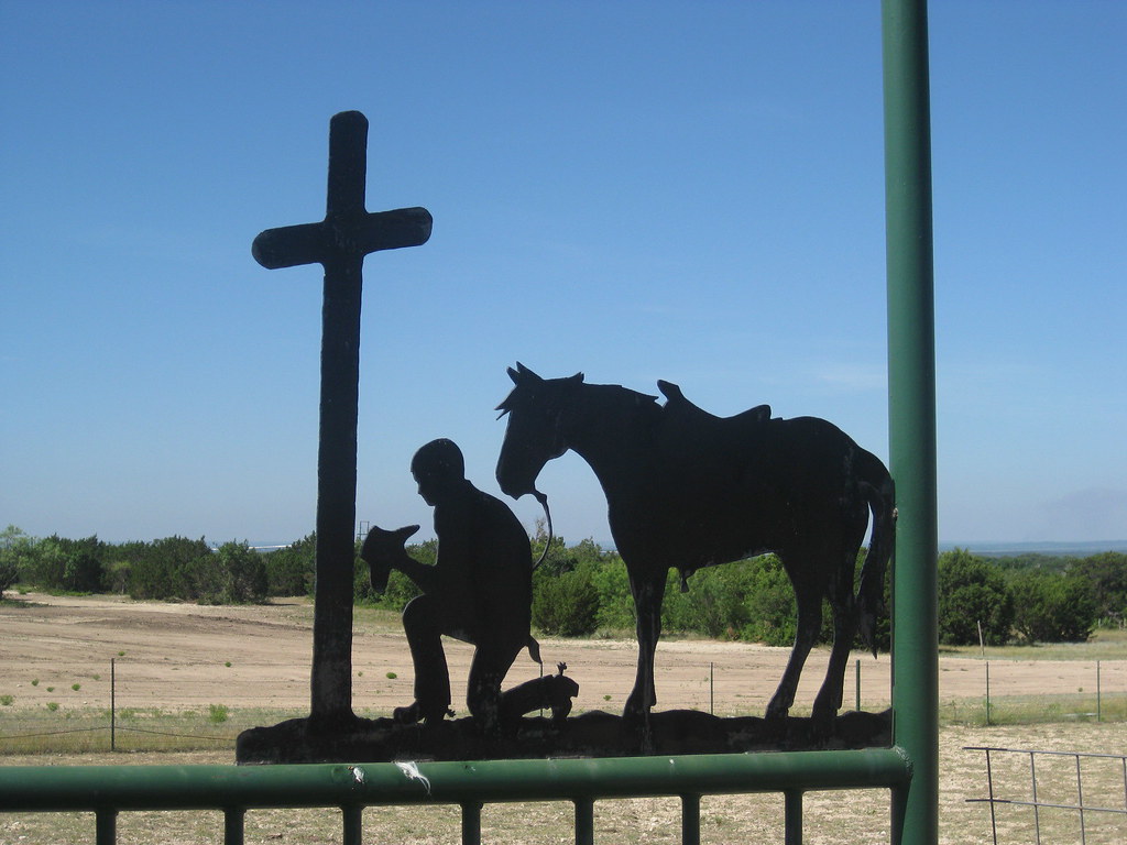 Cowboy Church symbol This iron cutwork adorned the gate to… Flickr