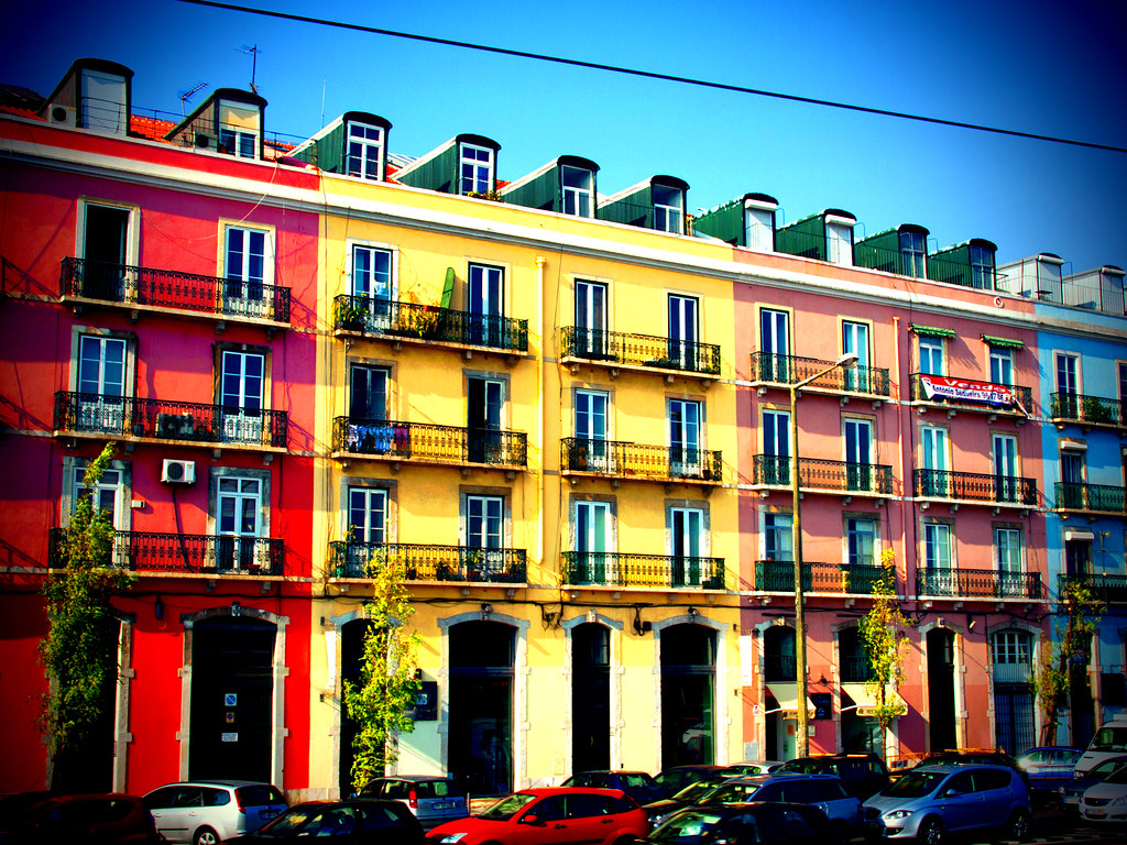 Colorful Building in Lisbon Colorful apartment somewhere i… Flickr