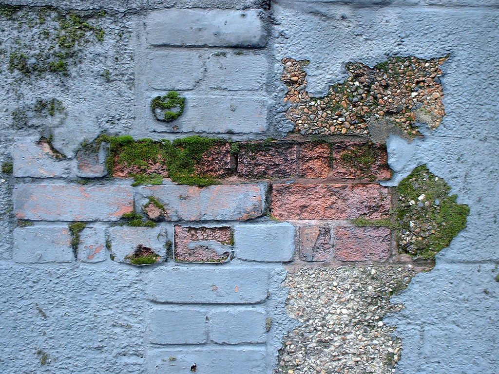 Distressed Wall Flaking painted and rendered brick wall wi… Flickr