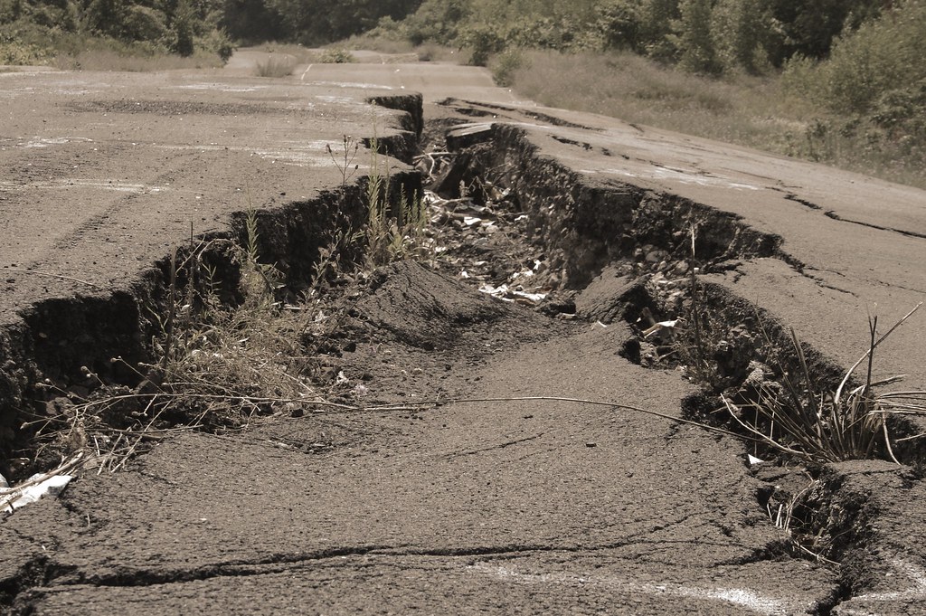 Centralia, PA Here, you can see a large crevace in a stret… Flickr
