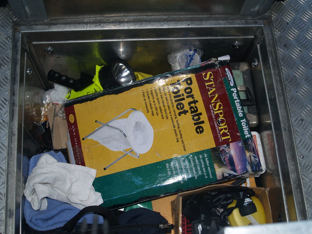 Storage for emergency supplies inside each Tram car Flickr