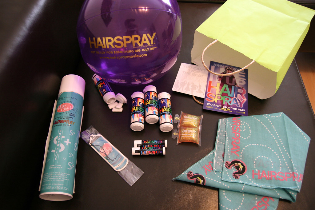 Hairspray Swag Here's the goody bag I got at the Hairspray… Flickr