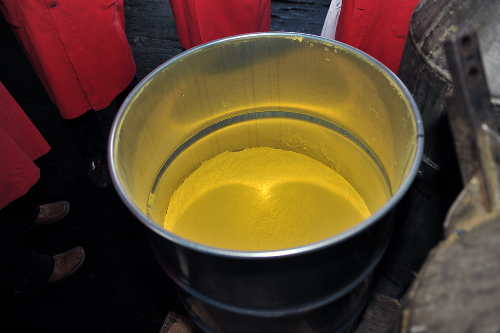 Yellowcake (03010301) Uranium ore is processed into a conc… Flickr