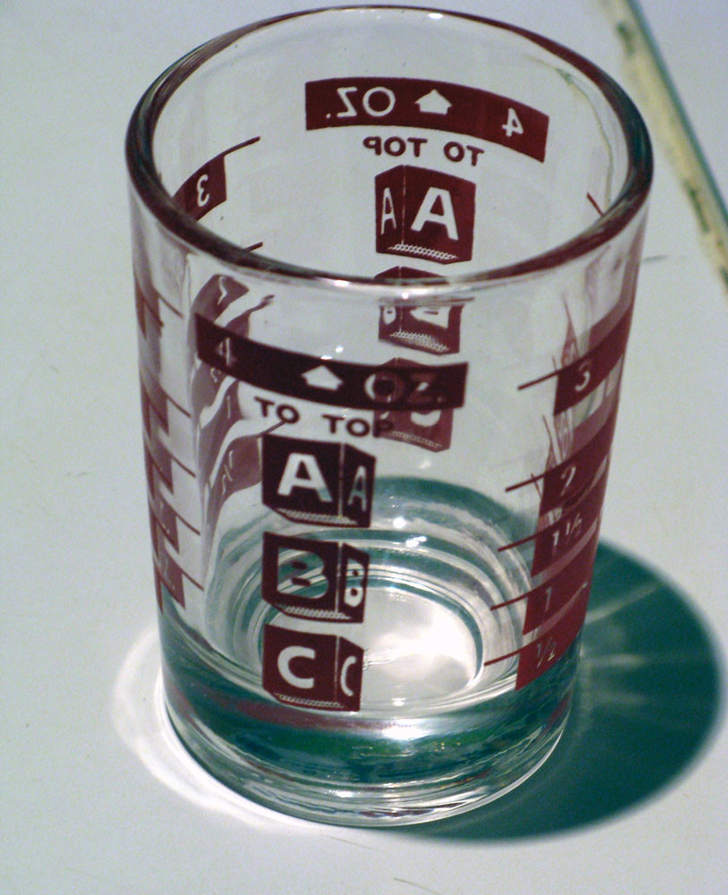 Vintage Silk Screen ABC 4 Oz. Shot Glass This is an amazin… Flickr
