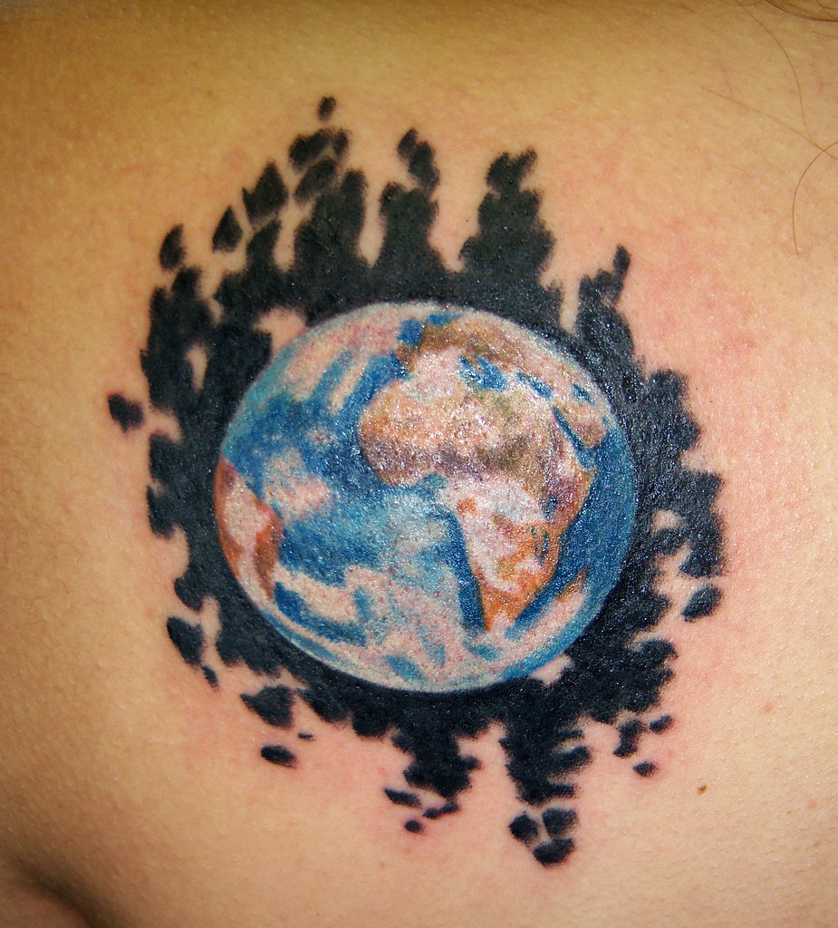 Earth Custom Tattooing by Ainslie Heilich of Vintag… Flickr