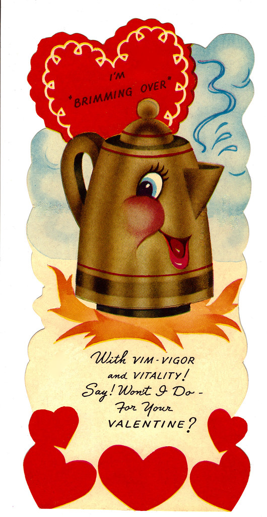 Vintage Child's Valentine Coffee Pot This was in a batch… Flickr