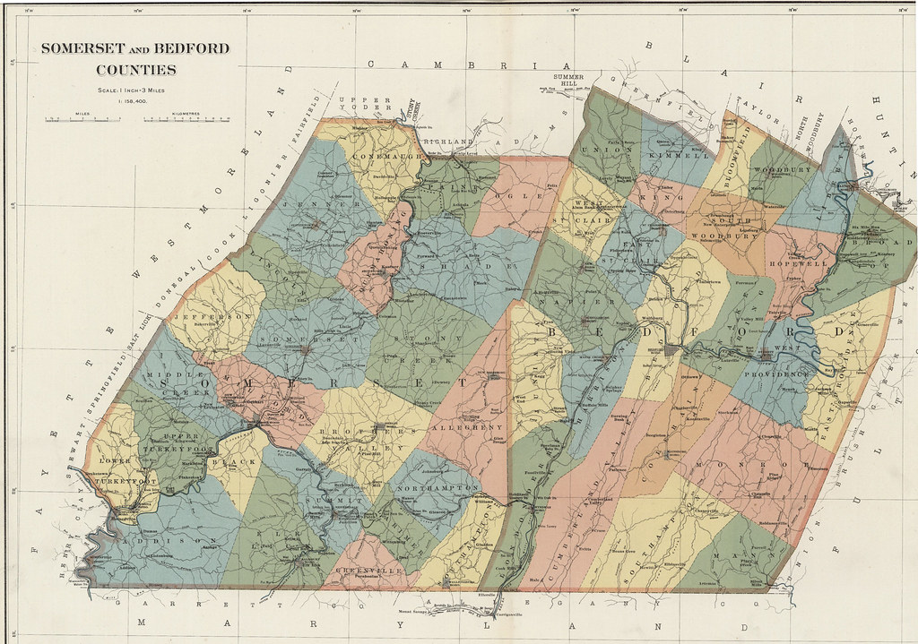 Map of Somerset and Bedford counties, Pennsylvania 1900 Flickr