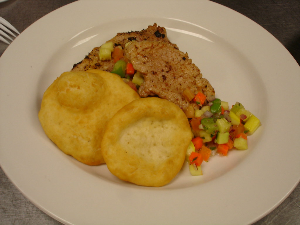 Apache Style Pork Cutlets Served with Navajo fry bread