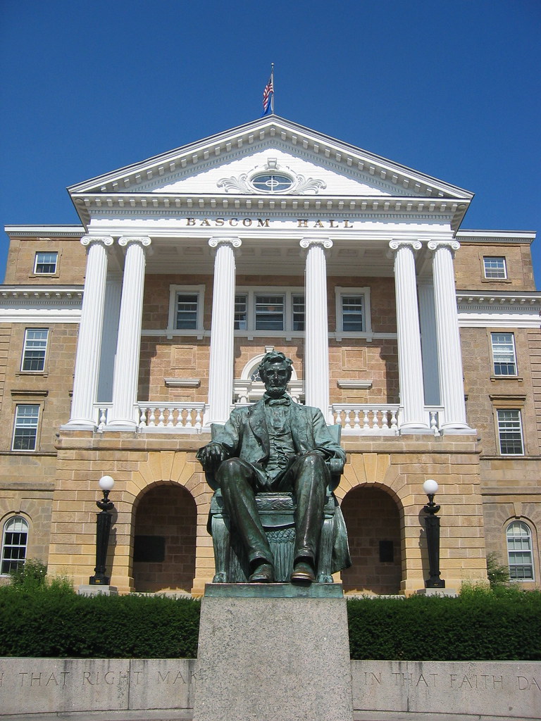 Hall and Abraham Lincoln statue University of Wisco… Flickr