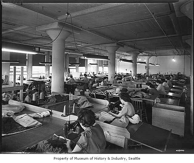 Eddie Bauer factory interior, Seattle, 1945 Creator st… Flickr