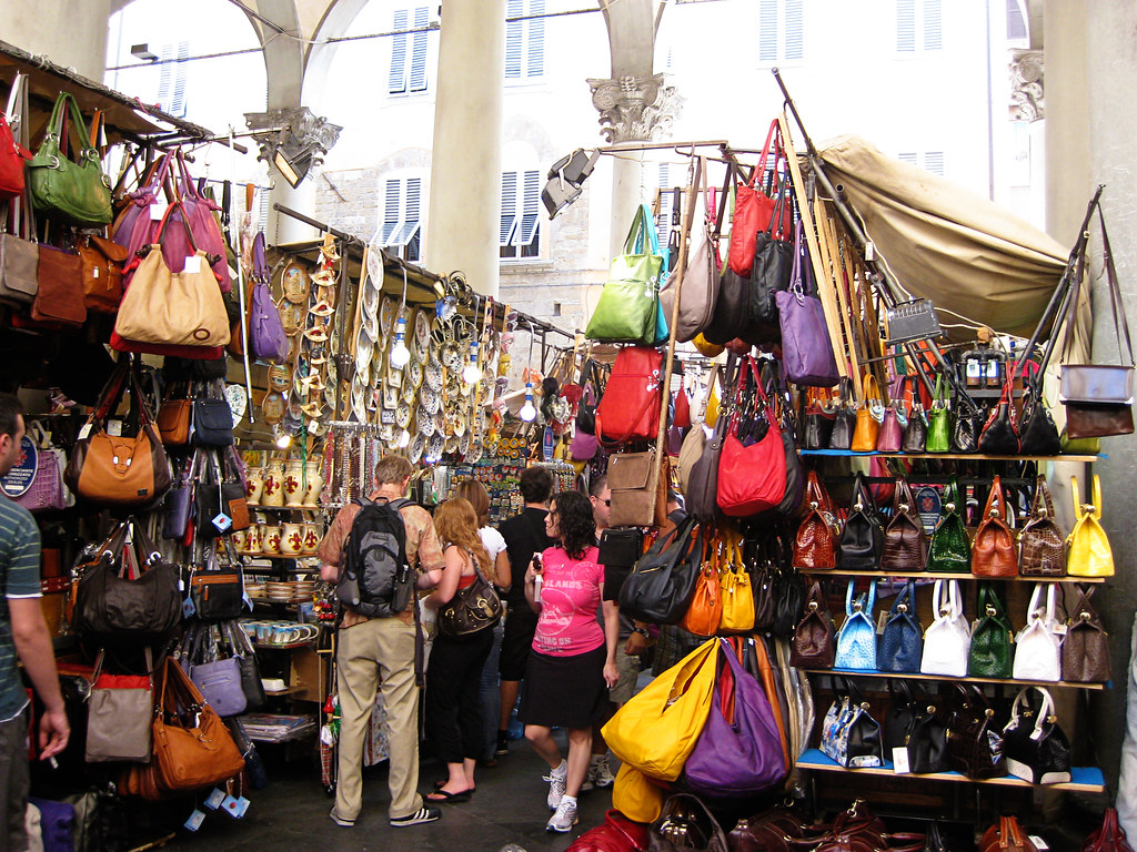 San Lorenzo market leather goods Florence, Italy Kirstie Warner