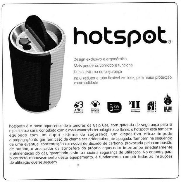Hotspot Galp Aquecedor a gás Hotspot da Galp (botija