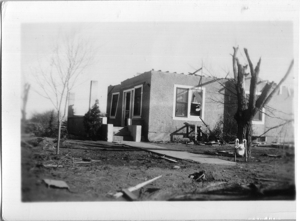 damage from Woodward tornado 1947 Higgins, Texas Denny Mingus Flickr