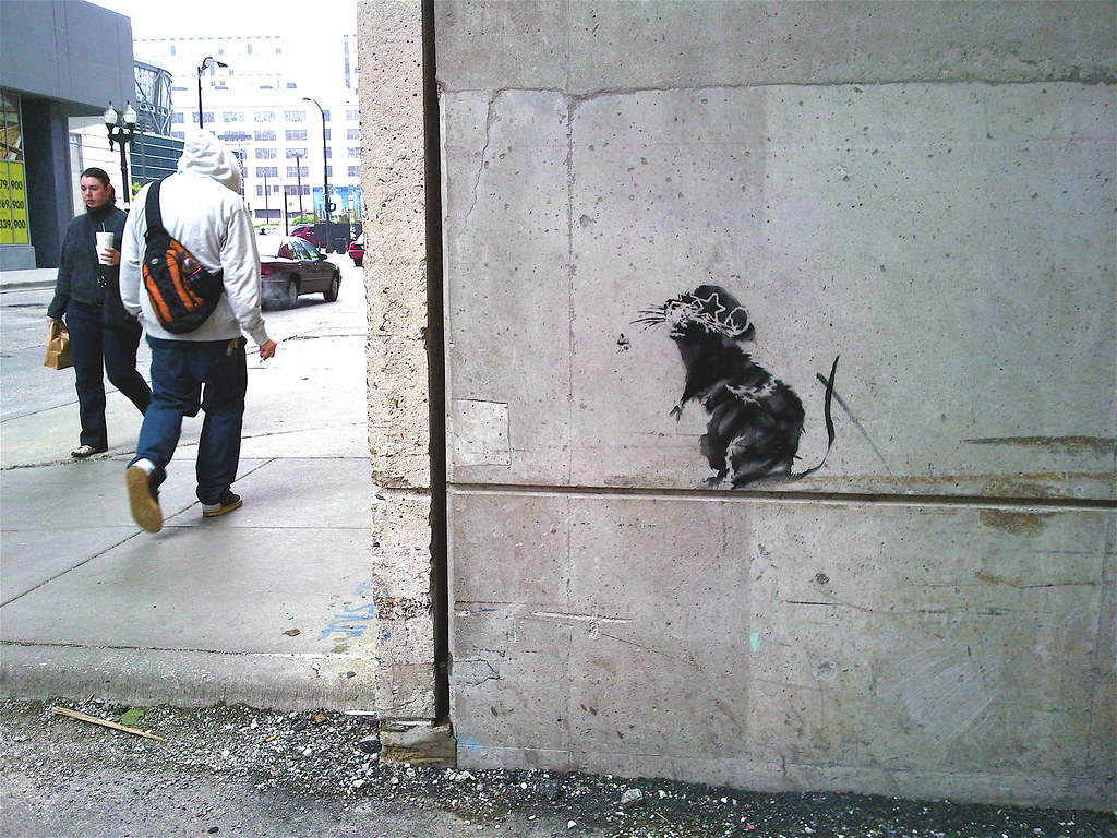 Banksy in Chicago photo by The Maxwell Colette Gallery www… Flickr
